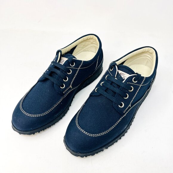 NEW ~ HOGAN by TOD'S Women's 36.5 Blue Canvas Sneakers Lace Up Shoes - Picture 3 of 8